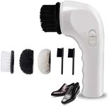 Shoe Shine Kit , Electric Shoe Polisher -USB Portable Leather Shoe Shine Kit for Shoe Clean and Polish – 4x Brush Head, Buffing Cloth