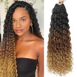 LDHAIRLD Goddess Box Braids Crochet Hair for Black Women Crochet Box Braids Pre-looped Boho Box Braids Crochet Braids Synthetic Braiding Hair Extension 1B/30/27#, 20 Inch Pack of 7