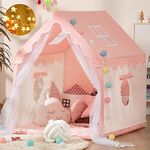 Kids Play Tent Children's Tent Indoor Princess Girl Castle Game House Household Small House Outdoor Toy House with a String of Star Lights