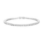 PAVOI 14K Gold Plated Cubic Zirconia Classic Tennis Bracelet | White Gold Bracelets for Women | 7.5 Inches