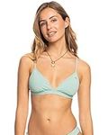 Roxy Women's Beach Classics Fixed Tri Bikini Top, Blue Surf 233, Large