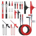 Proster Multimeter Probe Test Lead Kit with Alligator Clips Replaceable Automotive Multimeter Leads Clamp Meter Leads Electronic Test Leads (24-in-1 Electrical Multimeter Test Leads)