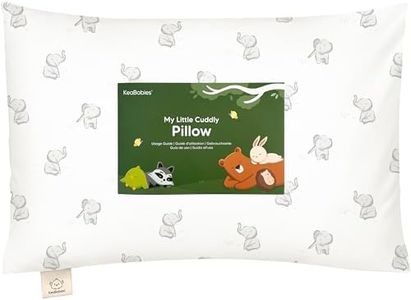 Toddler Pillow with Pillowcase - 33x45 My Little Cuddly Pillow, Bamboo Nursery Toddler Pillows for Sleeping, Kids Pillow, Travel Pillows for Sleeping, Mini Toddler Bed Pillow (Elly)