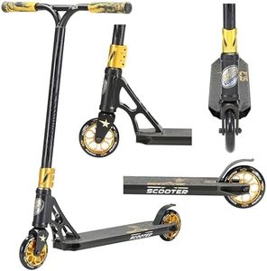 STAR SCOOTER Freestyle Stunt Scooter Professionale Monopattino per Adulti e Bambini da 8 Anni | HIC 110mm PRO | Nero Oro