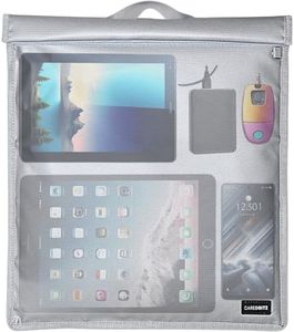 Extra Large Faraday Bags for Laptops(20" x 15"), Faraday Cage with Handle, Signal Blocking Faraday Shielding Pouch, Anti-Theft Anti-Hacking RFID Bag, Fire Resistant & Water Resistant(Silver)