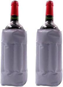 Rapid Ice - Raffreddatore per bottiglie di vino in gel, con manicotto per congelatore, vodka, tequila, refrigeratore per bottiglia di vino, colore: grigio