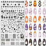 Whaline 6Pcs Halloween Nail Plates 