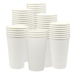 zmybcpack 100 Pack 16oz Disposable Paper Coffee Cups-Hot Paper Coffee Cups Disposable Hot Cups for Coffee, Tea, Hot or Cold Beverage