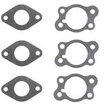 QAZAKY 6 Pcs Carburetor Gasket Replacement for EZGO Gas Golf Cart 295cc 350cc 4-Cycle Robin Engine Marathon Medalist TXT Freedom ST Sport ST350 MPT Workhorse 800 875 1200 Club Clays Car Shuttle Series