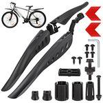 Bicycle Fenders Bike Mudguards Set, Universal Mudguards for 24-29 inch Bikes with 2 Red Arrow Reflective Stickers, Adjustable Bicycle Front and Rear Mud Guard for Most of Popular Bicycles