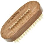 Kent Brushes Natural White Bristle Nail Brush in Beechwood with Additional Row on Back