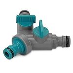 Navaris Twin Hose Connector - Quick Connector 2 Way Garden Hosepipe Splitter Adapter for Outside Water Faucet Tap Fitting - Plastic 'Y' Attachment