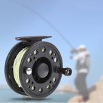 Fly Fishing Reel, GLA 7/8 5/6 Fly Fishing Reel with Line Left/Right Hand and the Required Fishing Lines, Fisherman Accessory, Fly Fishing Wheel with Fishing Line (Green GLA5/6)