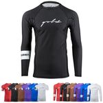 Gold BJJ Foundation Rash Guard - Ranked No-Gi and Gi Jiu Jitsu Rashguard, Black (Long Sleeve), Large