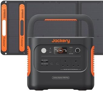Jackery Solar Generator 1000 Plus 200W, 1264Wh portable power station with 2x 100W Solar Panel, LiFePO4 Battery, Expandable to 5kWh for Outdoor RV Camping