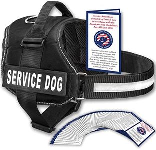 Industrial Puppy Service Dog Harness with Hook and Loop Straps and Handle | Available in 7 Sizes from XXS to XXL | Vest Features Reflective Patch and Comfortable Mesh Design