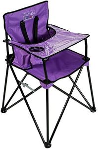 ciao! baby Portable High Chair for Travel, Fold Up High Chair with Tray, Purple