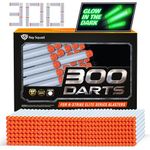 Ray Squad (300 Pack) White/Glow in The Dark Nerf Darts, Nerf Darts Bulk - Nerf Bullet, Nerf Elite 2.0 Foam Darts, Nerf Ammo Bullets, Nerf Refill Darts