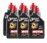 WOL-Motul Gear 300 75W90 Racing Gearbox Oil Differential Full Synthetic 105777 Gear Oil Additives (6 L)