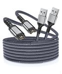 RUXELY Charger Cable for Garmin Watch 1.2M 2Pack,Nylon Charging Power Cord for Fenix 7 7S 7X 6 6S 6X 5 Plus,Forerunner 745 935 945 955 965 Solor 245 255 265 Music,Instinct 2,Approach S12 S42,EPIX 2