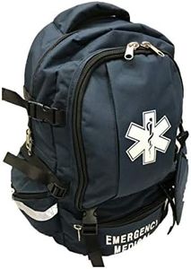 LINE2design EMS, EMT Emergency First Responder Deluxe First Aid Medical Trauma Backpack - Navy Blue