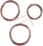 BEADNOVA Bonsai Wire 33 Feet Copper Bonsai Training Wire Aluminium Plant Training Wire for Bonsai Plant (Copper, 3 Sizes, 30m)