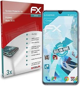 atFoliX Screen Protector compatible with Huawei Mate 20 X Protector Film, ultra clear and flexible FX Screen Protection Film (3X)