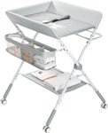 Calyrex Baby Changing Table,Foldable Baby Diaper with Wheels, Portable Infant Dresser Station, Height Adjustable, Great for Home/Hotel/Travel