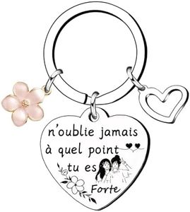QTZXZX Porte Clef Homme Femme Cadeau Ami Cadeau Homme Original Cadeau Anniversaire Femme Cadeau Amitié Meilleure n'oublie jamais à quel point tu es forte (1)