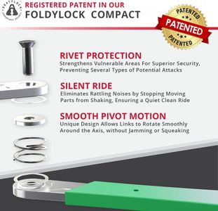 FoldyLock Compact Folding Bike Lock – High Security, Cut-Proof, 85cm