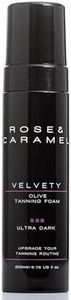 Rose & Caramel Velvety Ultra Dark Olive Self-Tanner Mousse – Extra Dark, No Orange Tones, Streak-Free, Long-Lasting Fake Tan – Award-Winning, Vegan, Cruelty-Free, 6.76 Fl Oz (200ml)
