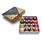 Cue-King Pool Balls, Grade AA, 2-1/4” Regulation Size, Pool Table Balls, Pool Ball Set, Premium Pool Balls, Spots and Stripes Pool Balls