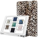 DuraSafe Cases for iPad 9th 2021 8th 2020 7th 2019 Generation [iPad 9 iPad 8 iPad 7 ] 10.2 Inch A2602 A2270 A2197 MK663HN/A MK673HN/A Clear Back TPU Silicone Back Printed Case Pencil Holder - Leopard