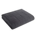 Weighted Blanket King Size (Dark Grey,80''x87'' - 25 lbs) Cooling Breathable Heavy Blanket Microfiber Material with Glass Beads Big Blanket for Adult All-Season Summer Fall Winter Soft Thick Blanket