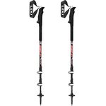 LEKI Peak 3 Sticks, Black/Red/White, 100-135 cm