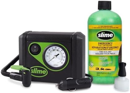 Slime 50057 12V Emergency Flat Tire Repair Kit with TPMS Sealant
