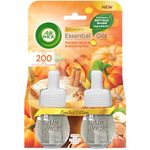 Airwick Plug in Diffuser Twin Refill, Pumpkin Spice & Everything Nice, Pack 1 x 19ml, Long Lasting Fragrance, Lasts up to 200 days, Plug in Air freshener