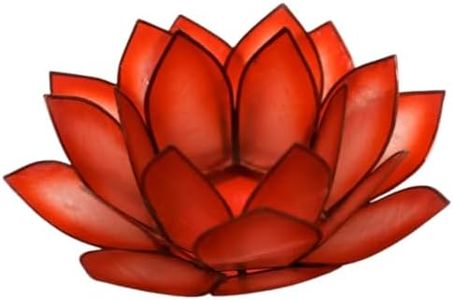 Om Gallery Lotus Tea Light Candle Holder - Capiz Shell, Horizon