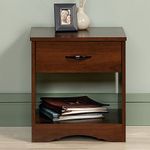 STRATA FURNITURE Sheesham Wood Bedside Table with Drawer and Shelf Storage Wooden Night Stand for Bedroom Living Room Home (Honey Teak Brown Finish)