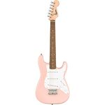 Squier Mini Stratocaster Electric Guitar, Shell Pink, Laurel Fingerboard