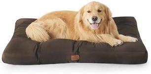 Bedsure Waterproof Dog Bed XXL- Extra Large Washable Dog Bed Mattress with Oxford Fabric, Water Resistant Dog Pillow Bed for Crate, Brown, 120x90x10cm