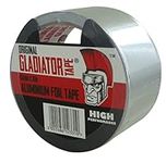 Gladiator® Aluminium Tape (50mm x 10m) | Highly Adhesive Aluminium Foil Tape, Insulation Tape For Insulating And Sealing Ducts | Heat Resistant | Silver