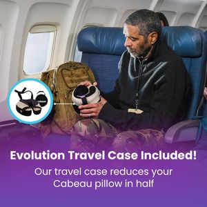 Cabeau Evolution Travel Neck Pillow – Red Memory Foam Support