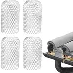 4 Pcs Gutter Guards - Aluminum Gutter Downspout Guard, Expandable Leaf Strainer Gutter Screen Covers Down Pipe Protectors, Keeps Gutter Clear of blockages from Leaves, Moss, muck, mud, Balls