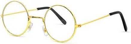 Big Mo's Toys Gold Rimmed Round Costume Glasses - 1 Pair