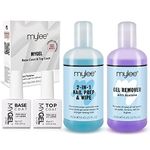 MYGEL Top & Base With Mylee Prep Wipe & Remover UV LED Nail Gel Polish Kit Soak Off