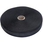GM CLIMBING 1 inch Nylon Tubular Webbing Tape CE UIAA Certified 4000lb Heavy Duty for Climbing Rescue Rope Works Survival Outdoor General Purposes 1" x 30Ft / 10 Yards Black