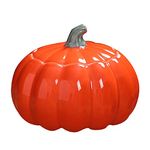 Ceramic Jar with Lid, Pumpkin Shaped Tea Jar Food Storage Jars Candy Cookie Storage Bowl Tea Tin Jewlry Dish Halloween Desktop Decorations