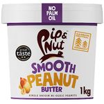 Pip & Nut - Smooth Peanut Butter (1kg) | Natural Nut Butter, No Palm Oil, No Added Sugar, Hi-Oleic Peanuts, High in Unsaturated Fats, Gluten Free, Vegan, Dairy Free