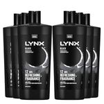 Lynx Shower Gel 12 Hours of Long Lasting Refreshing Fragrance Body Wash with Plant-Based Moisturisers for Men XXXL Size Body Cleanser for Naturally Soft Skin, 700ml (Black, Buy 6)